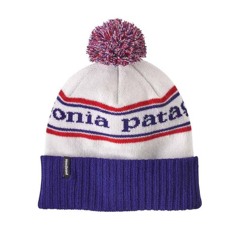 Patagonia Powder Town Beanie Prvb Park Stripe: Viking Blue