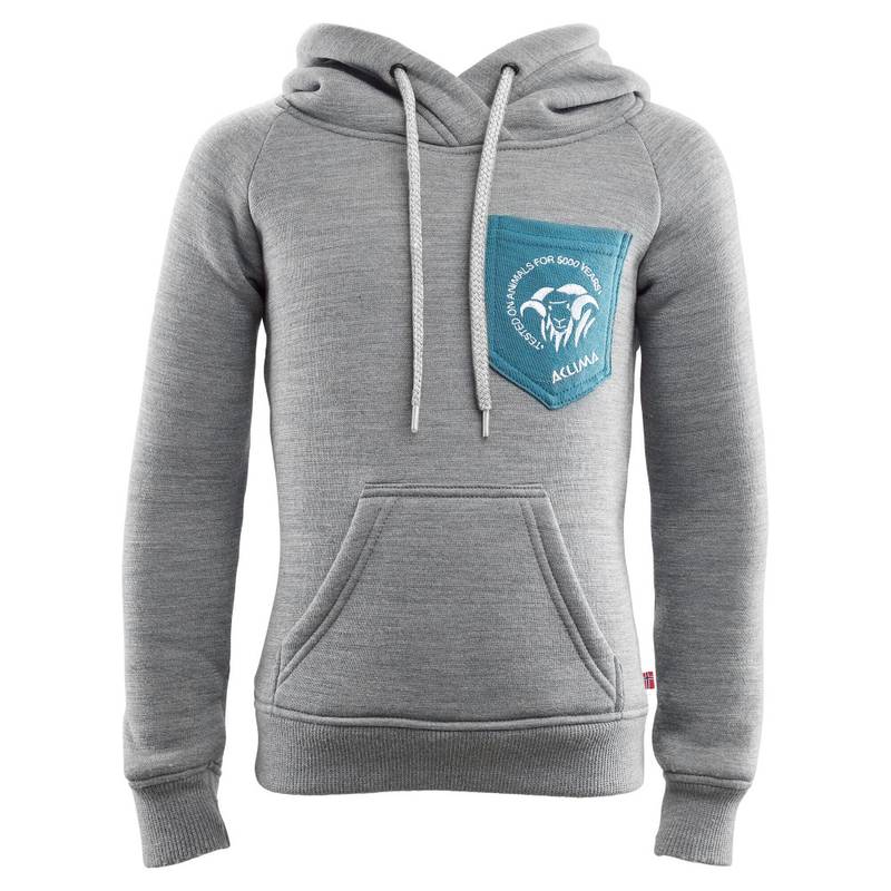 Aclima FleeceWool Hoodie Jr blå