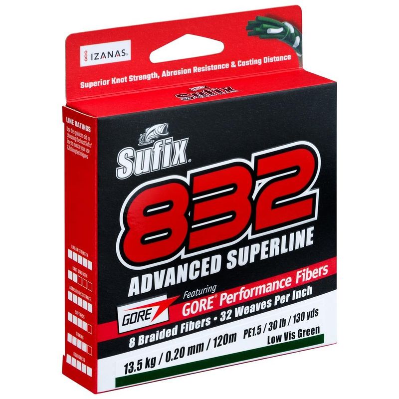 832 BRAID LO-VIS GREEN 120M 0,13MM 8,2KG